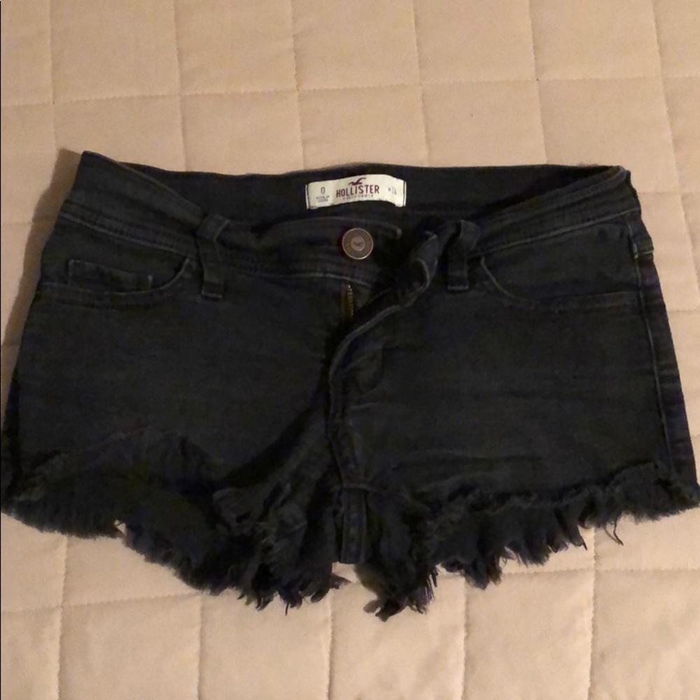 Hollister black jean shorts